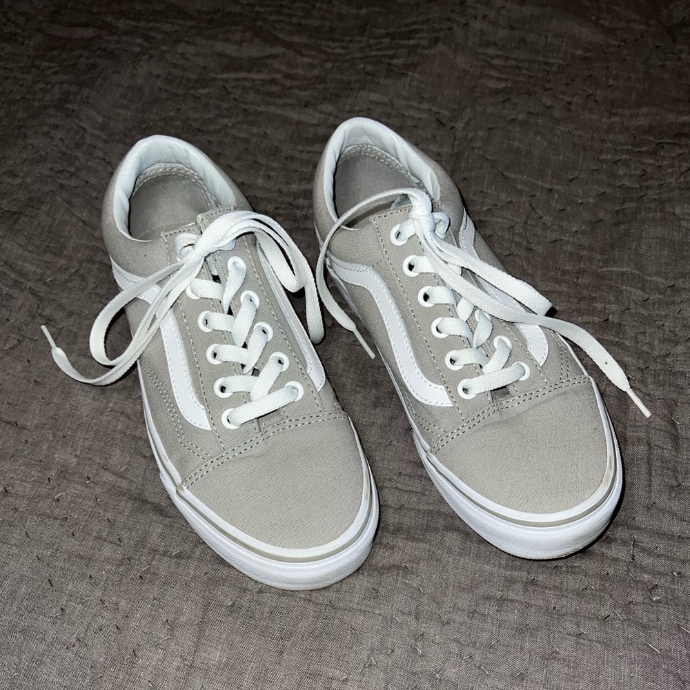 Vans Gray and White Women's Sneakers